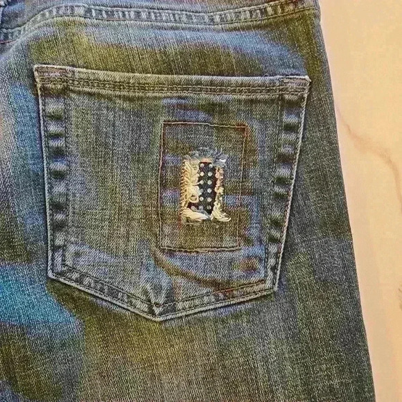 Rock&Republic Womens Berlin Distressed Embellished Stretch Skinny Jeans Size 10 - Picture 5 of 13